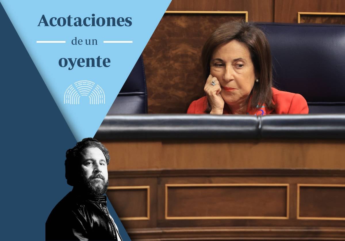 La ministra de Defensa, Margarita Robles, este miércoles en el Congreso