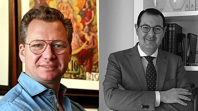 El cartel, a cargo de Juan Miguel Martín Mena (izda.) se dará a conocer el 9 de enero en un acto presentado por Enrique Guevara (dcha.)