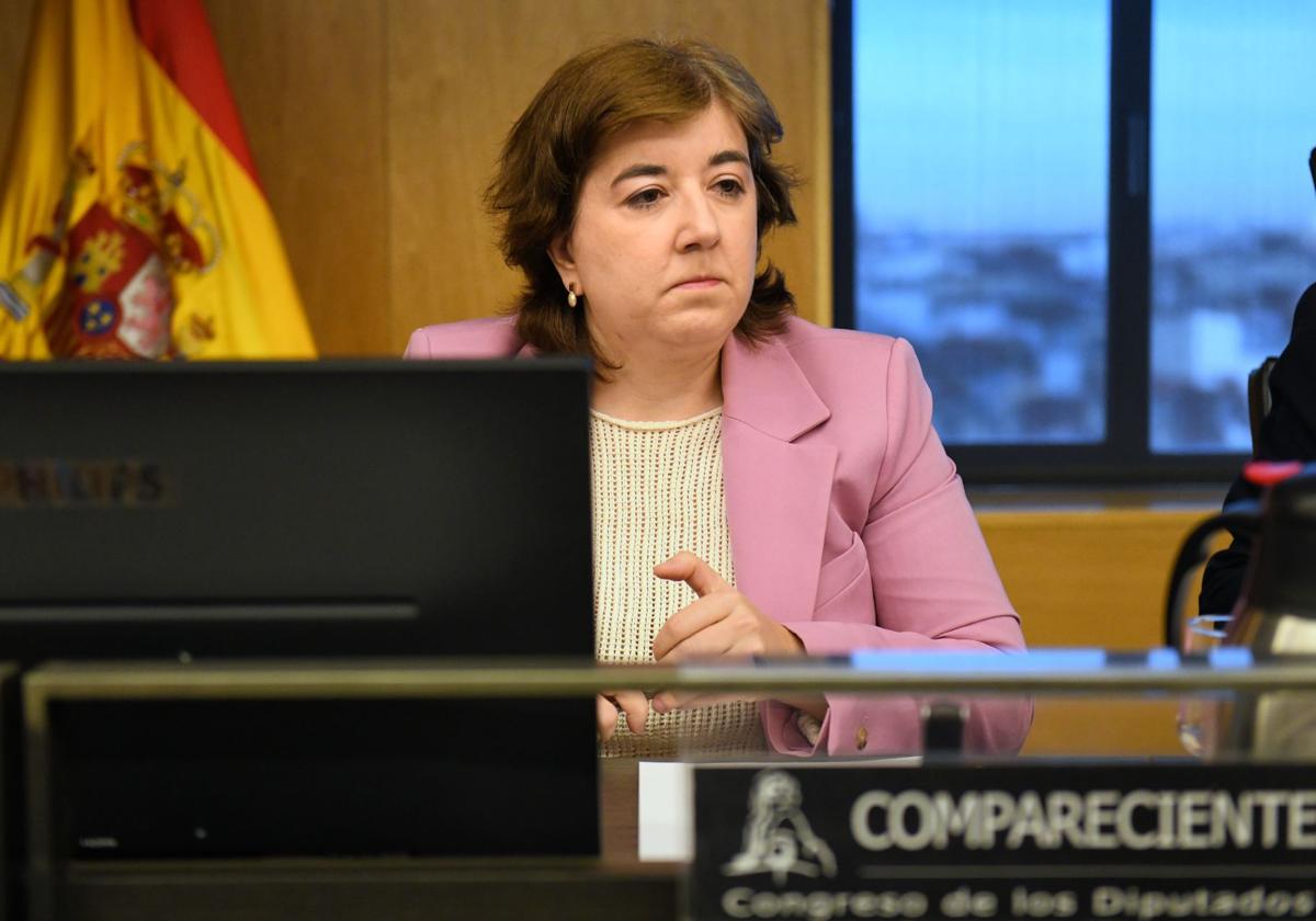 Concepción Cascajosa, presidenta de RTVE, durante una comparecencia en el Congreso
