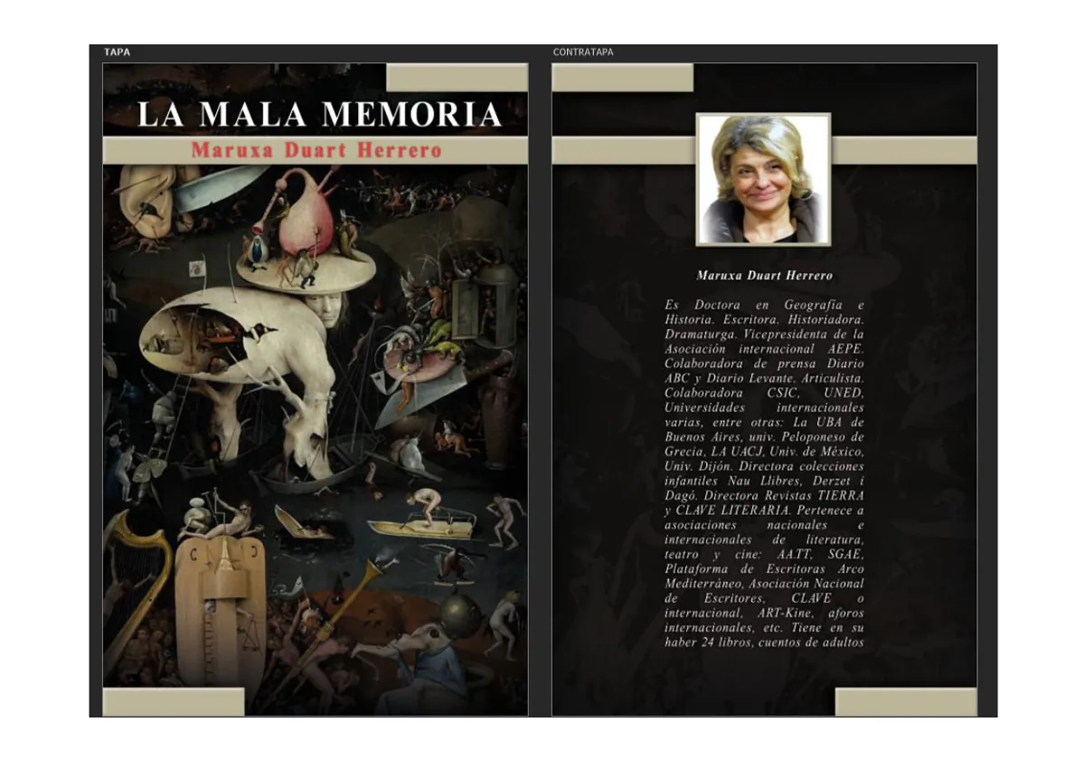 «La mala memoria», nueva novela de Maruxa Duart