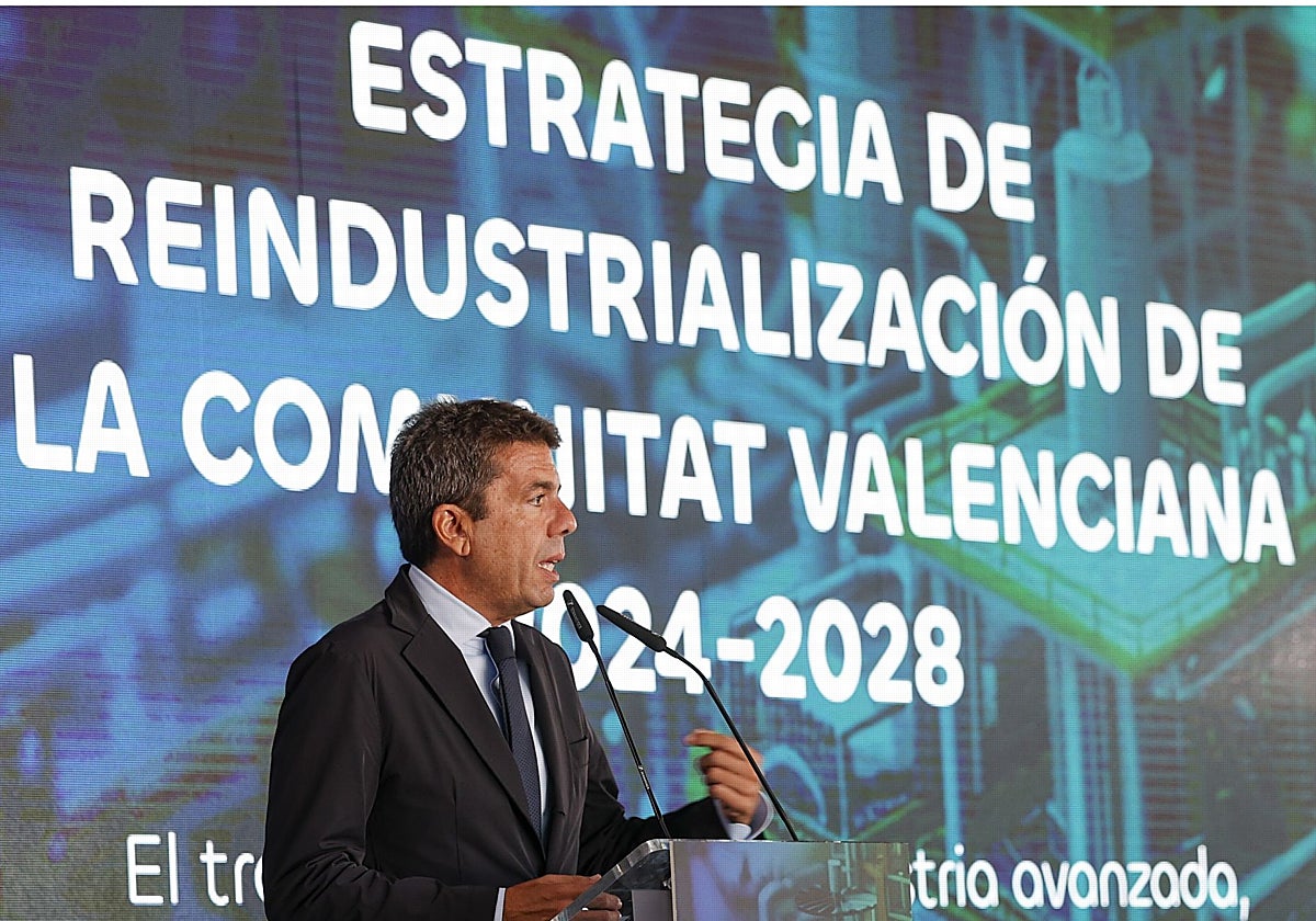 Imagen de Carlos Mazón tomada este lunes en Valencia