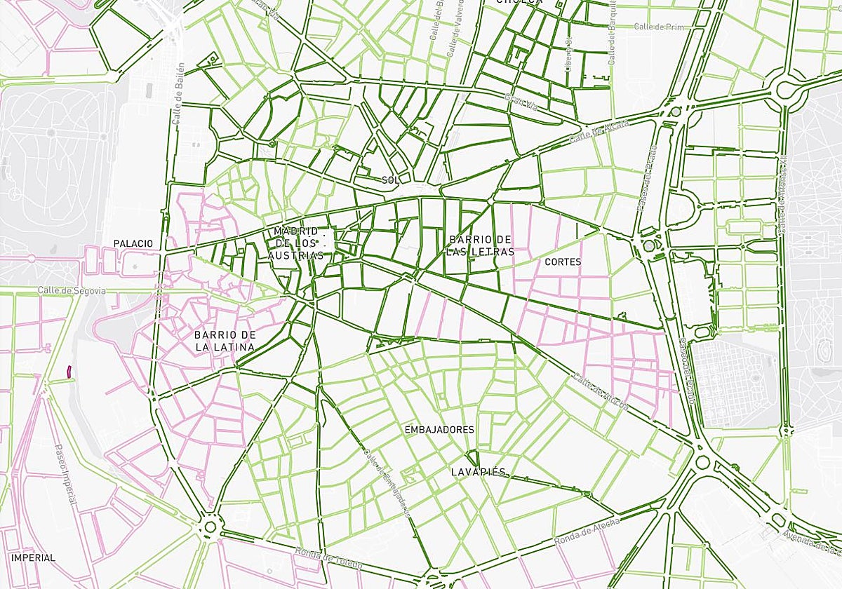 Mapa de la limpieza en Madrid, calle a calle