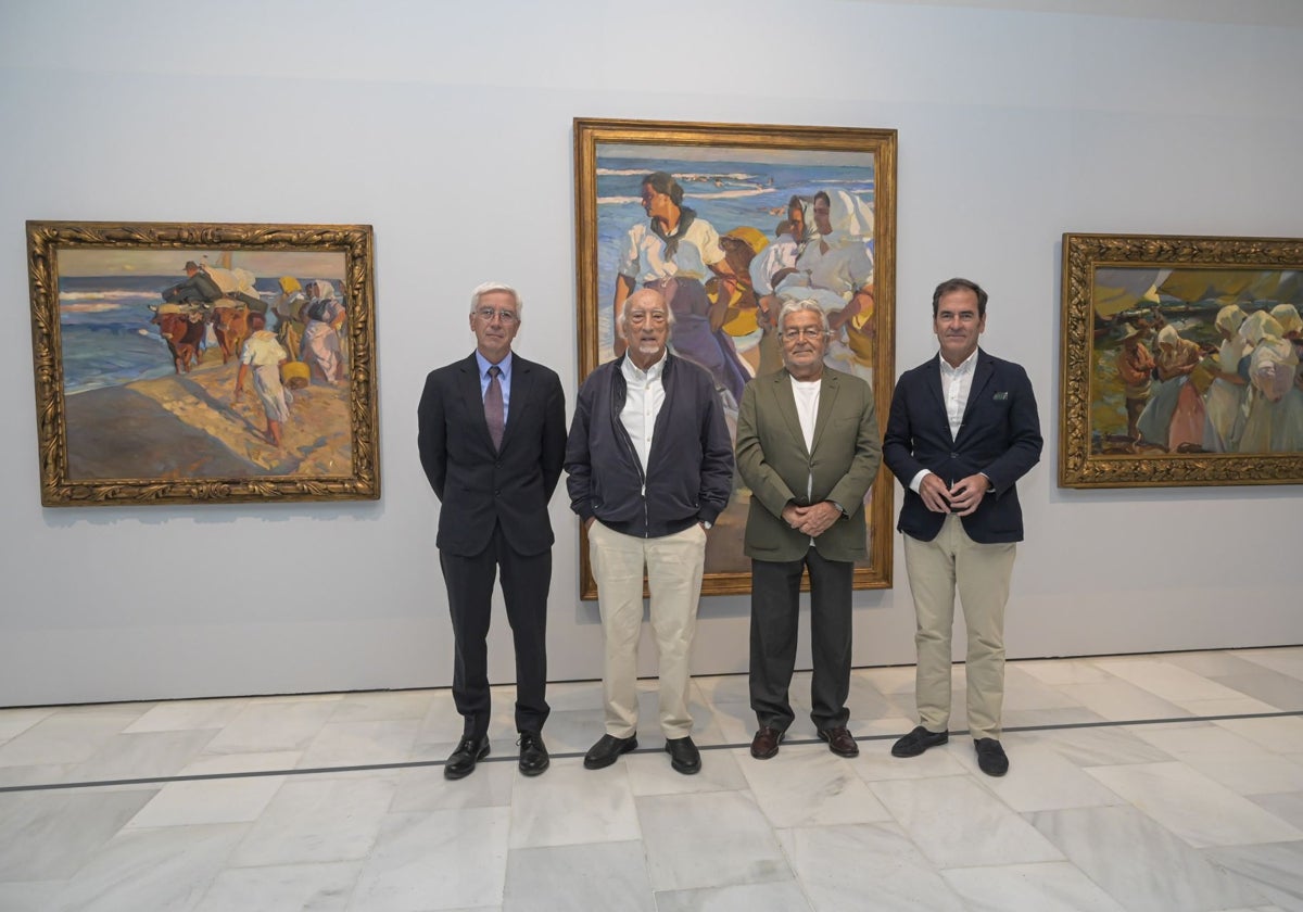 De izquierda a derecha, Antonio Mollá, Manuel Vicent, Rafael Alcón y Enrique Varela