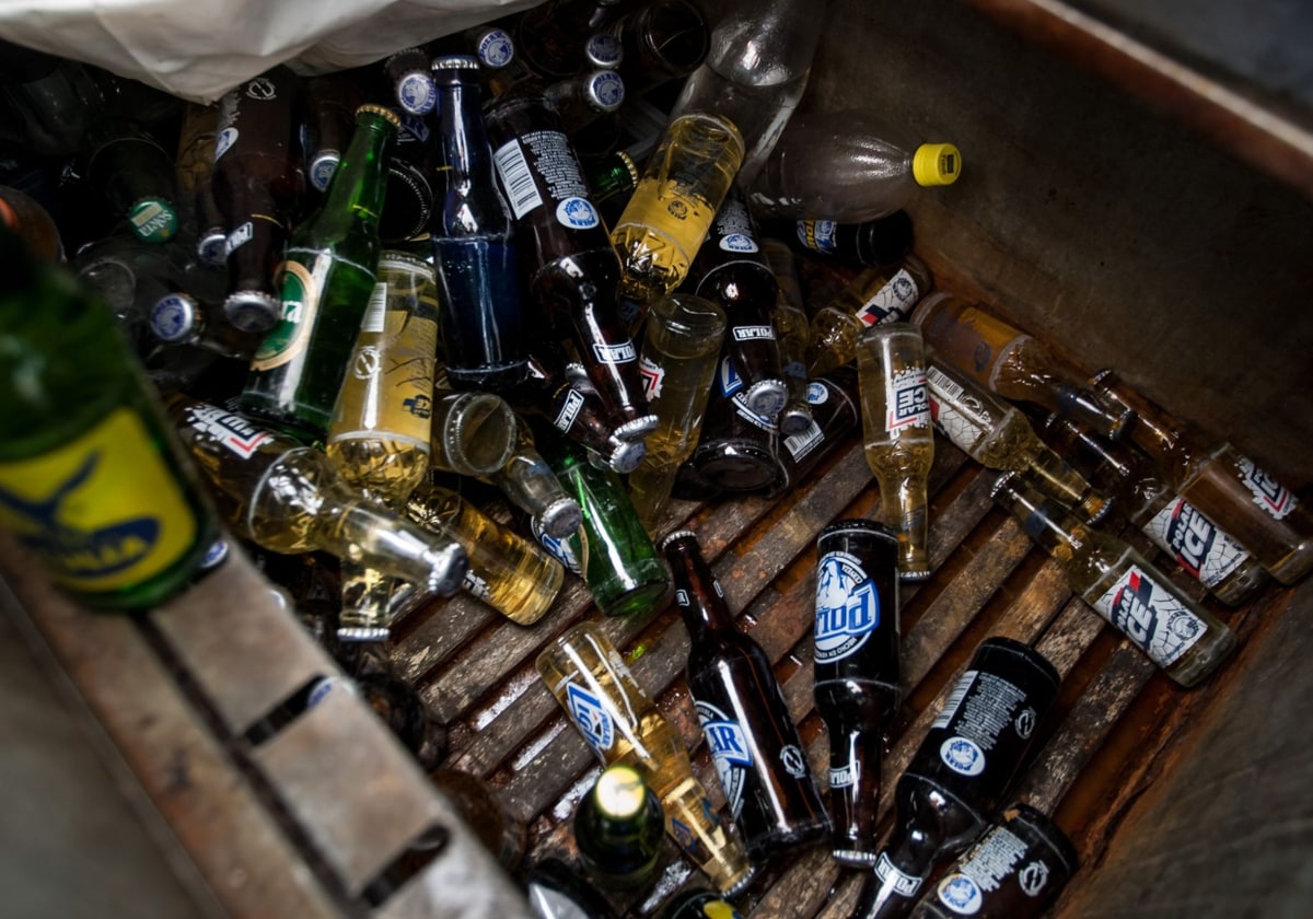 Imagen de archivo de unos botellines de cerveza que no corresponden con los de la causa que se juzgará en Castellón