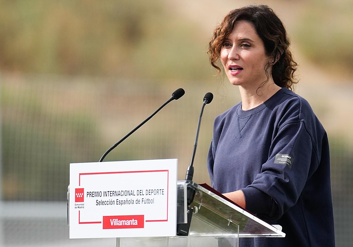 La presidenta de la Comunidad de Madrid, Isabel Díaz Ayuso