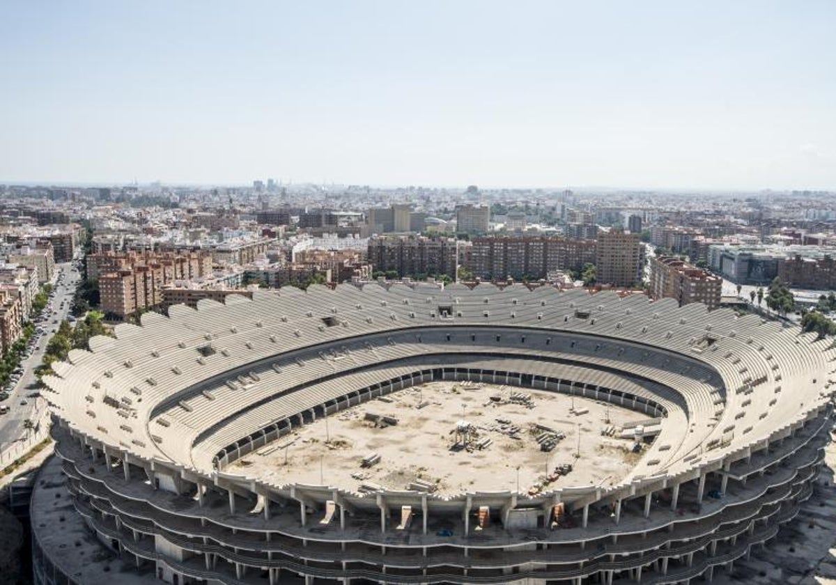 Imagen de archivo de las obras del Nuevo Mestalla