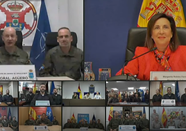 Robles ensalza a las tropas españolas en Líbano en su saludo a los militares en misiones internacionales