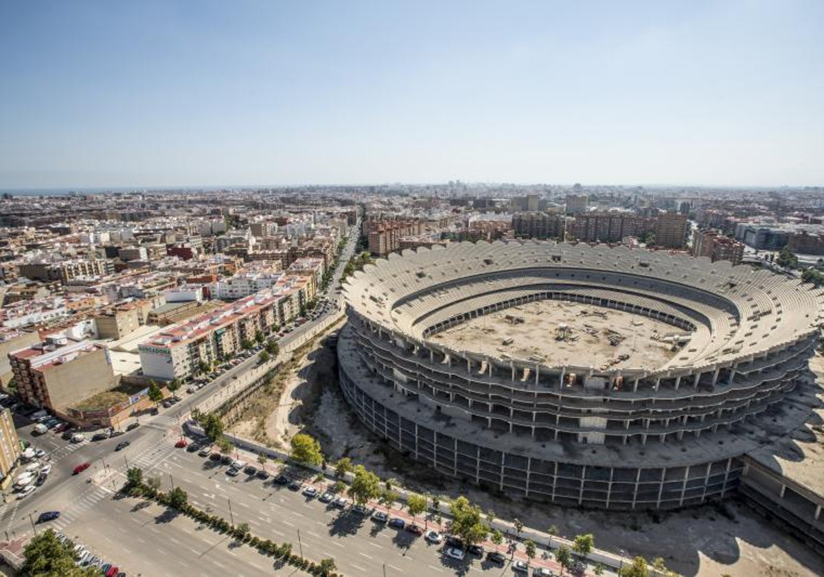 Imagen de archivo de las obras del Nuevo Mestalla