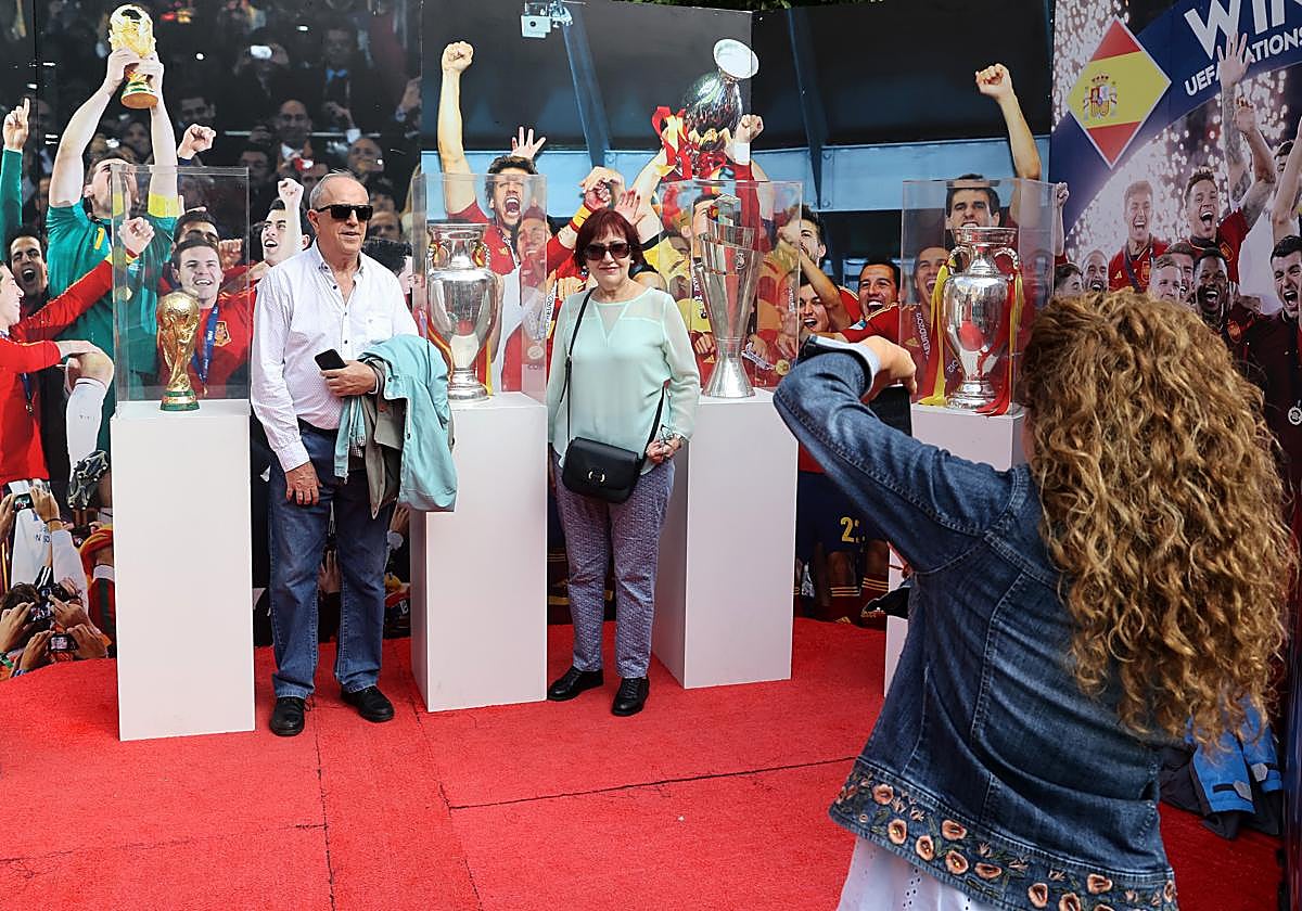 Imagen de la 'fan zone' de la selección en las Tendillas
