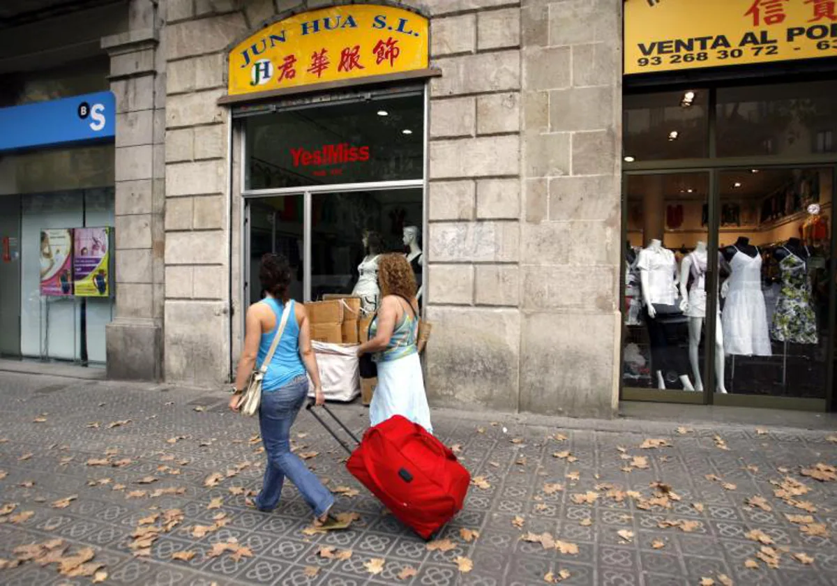 Comercio en el centro de Barcelona