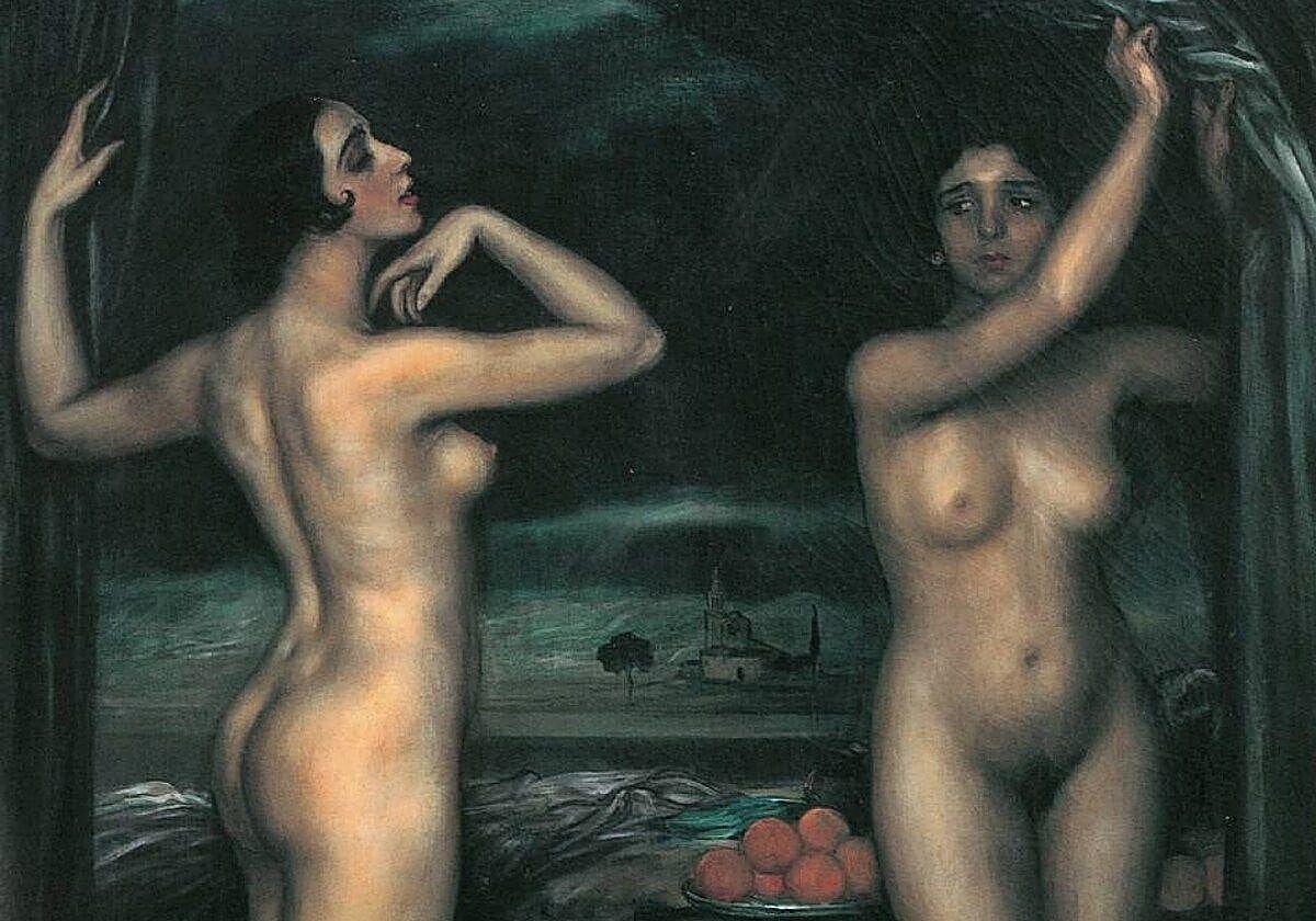 Fragmento de la obra 'Rivalidad', de Julio Romero de Torres