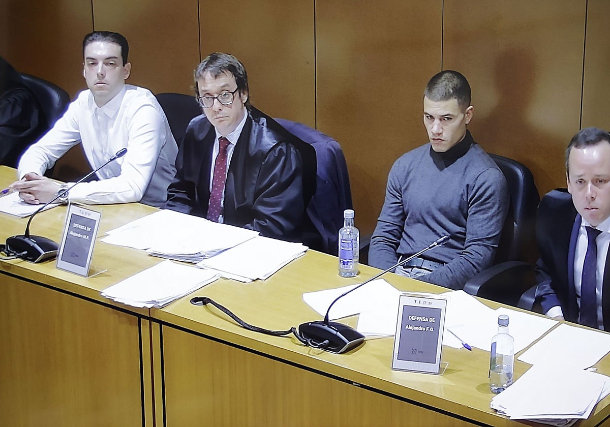 Alejandro Míguez y Alejandro Freire, durante el juicio la pasada semana