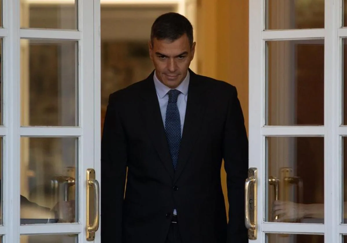 El presidente del Gobierno, Pedro Sánchez, en La Moncloa