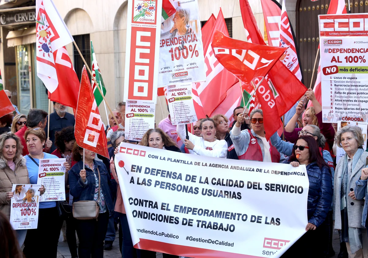 Protesta contra la gestión de la ayuda a la dependencia, este sábado en San Felipe