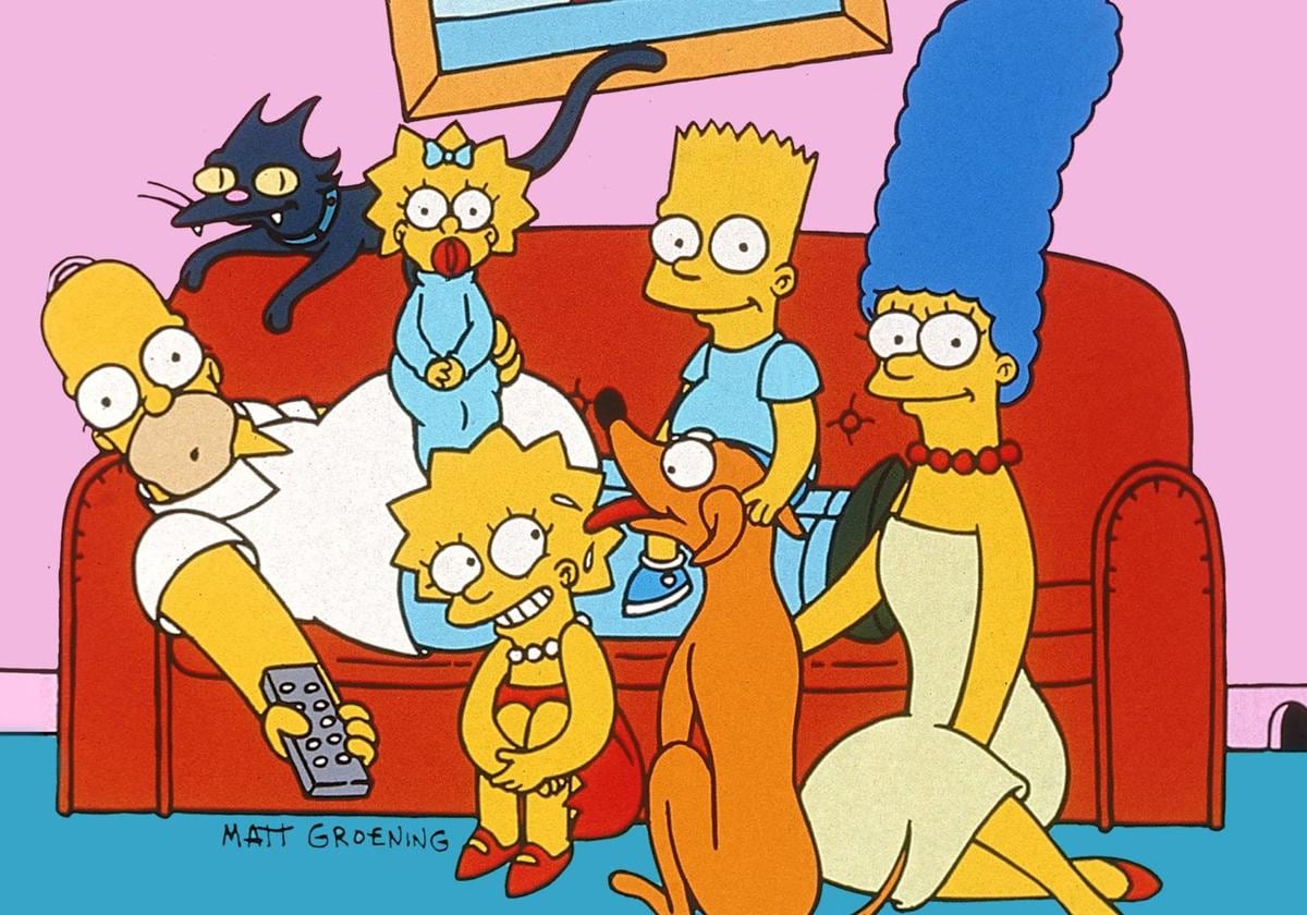 Imagen de los protagonistas de Los Simpsons