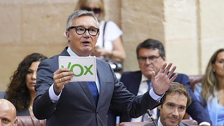 El portavoz de Vox, Manuel Gavira