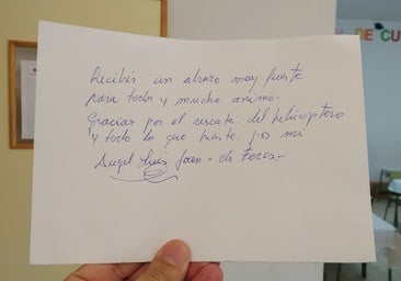 La carta de un hombre rescatado: «Gracias por lo que hiciste por mí»