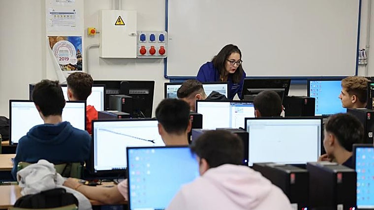 Una clase de Formación Profesional en Andalucía