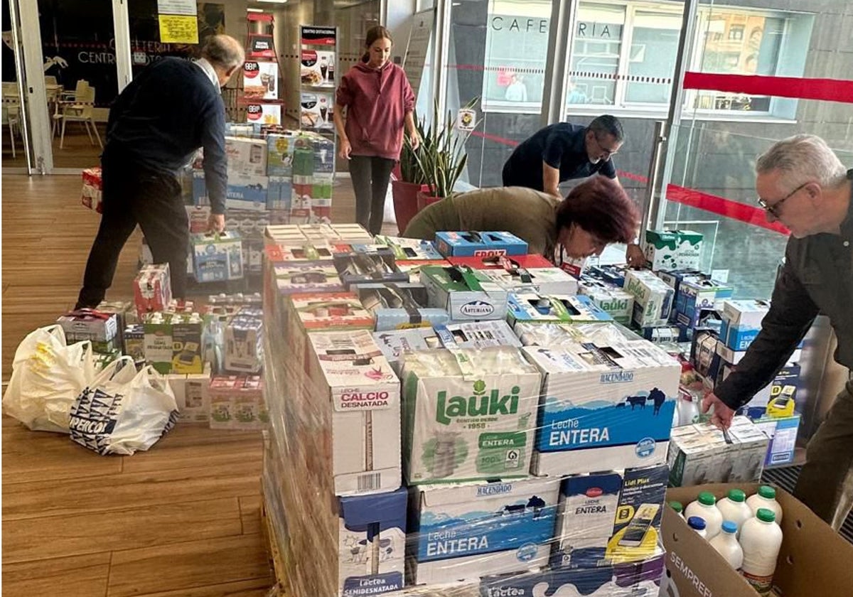 Punto de recogida en un centro cívico vallisoletano