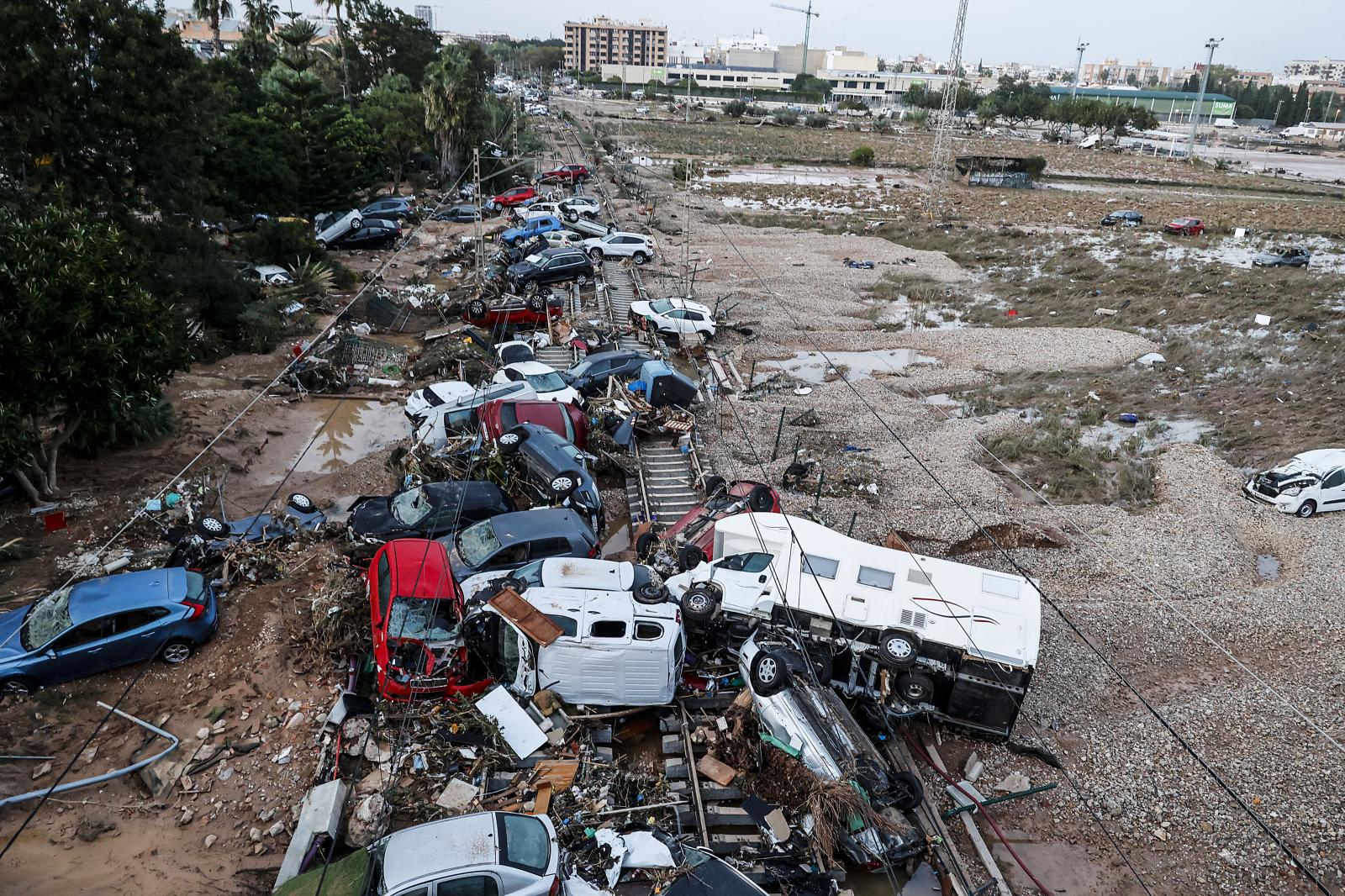 Efectos de la DANA en el municipio de Alfafar, en Valencia