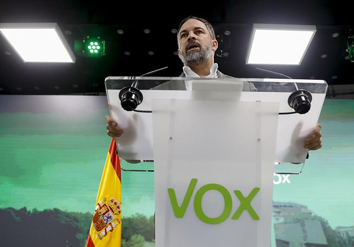 Santiago Abascal, en la sece del partido
