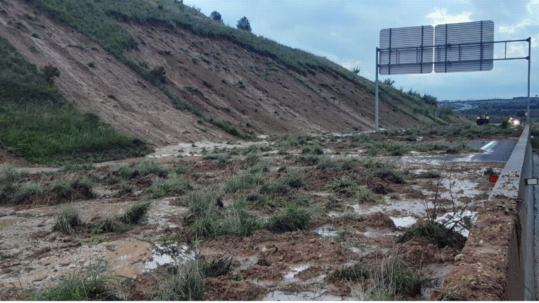 Vista de la A-27, a la altura de Valls (Tarragona)