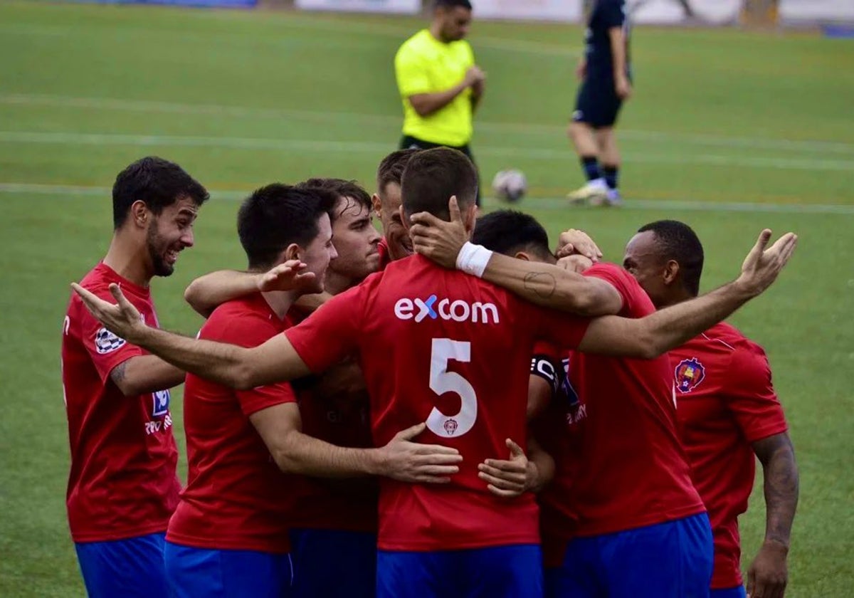 Celebración de uno de los goles del