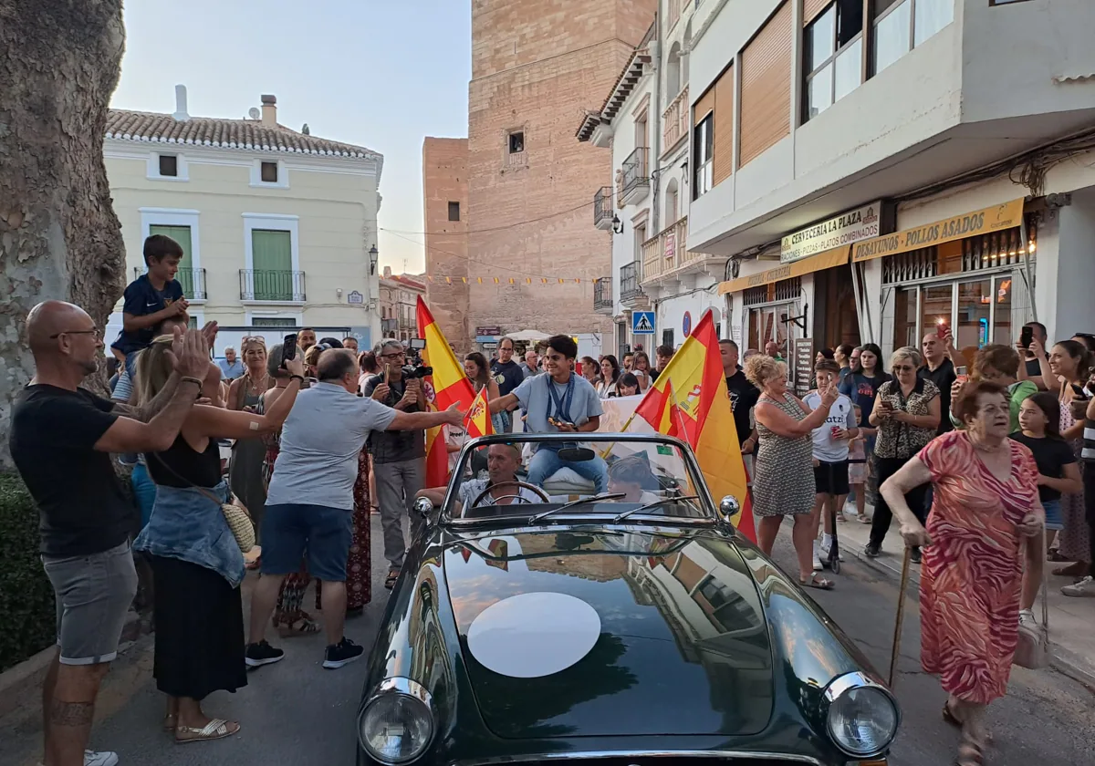 María Pérez, el pasado mes de agosto, en el homenaje que recibió en Orce, su pueblo natal