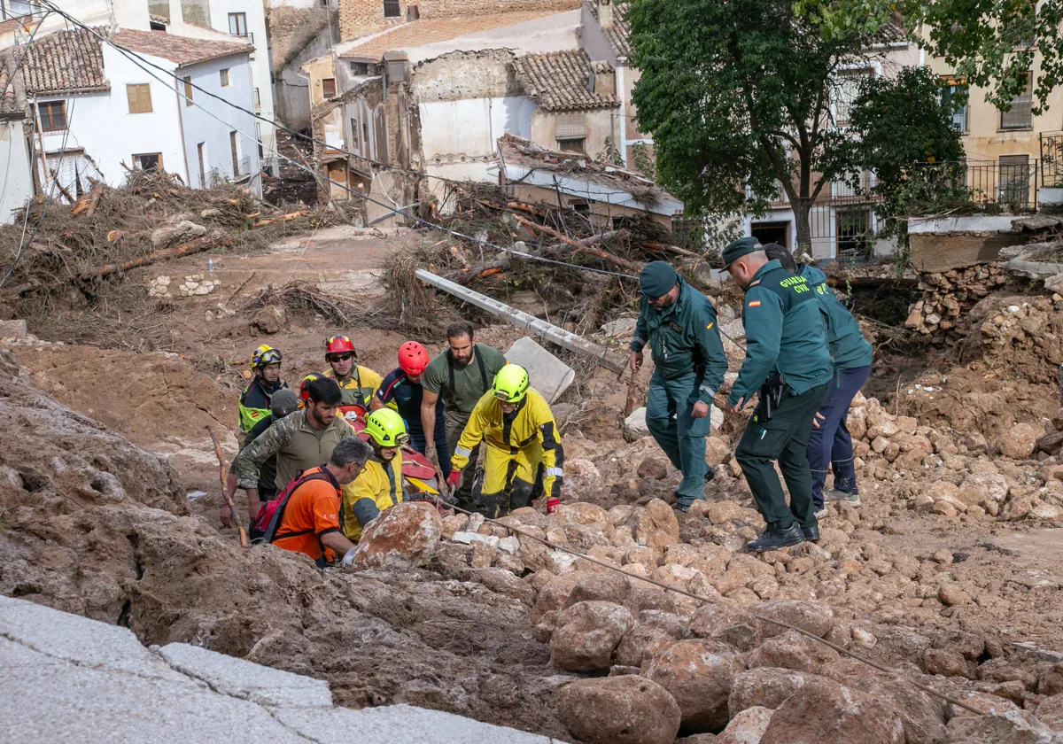 Hallan restos humanos tras el paso de la DANA en la zona de Las Ramblas en Letur una semana después