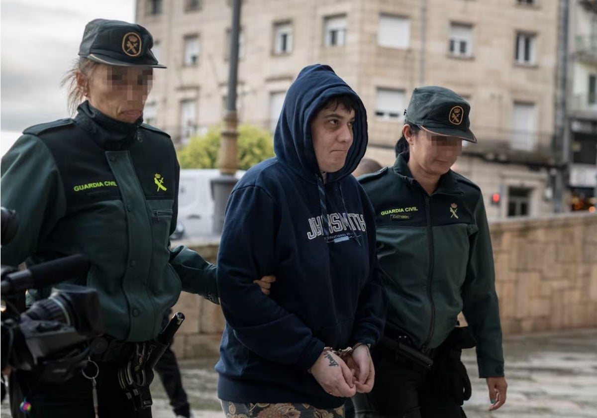 Cristina Rodríguez, a su llegada a la Audiencia de Ourense, el pasado octubre