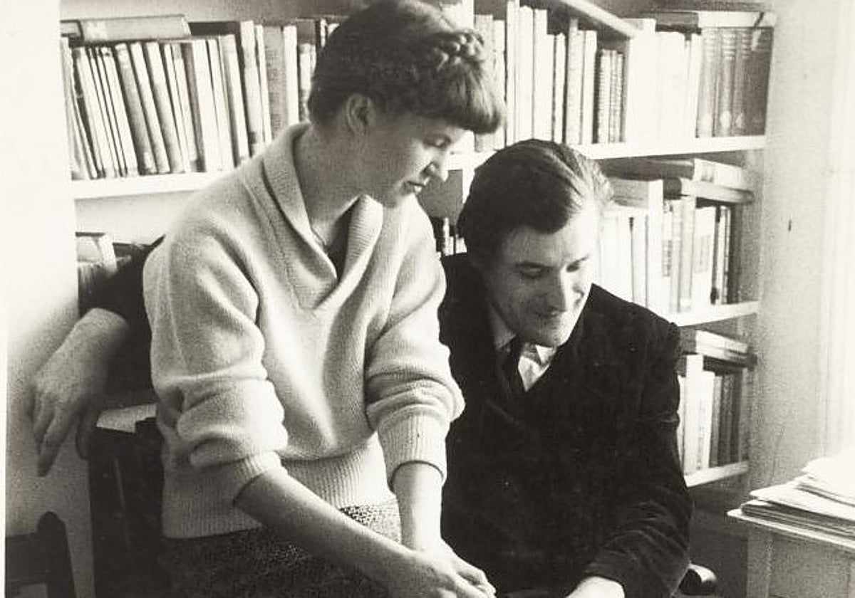 Path con su marido, otro gran poeta británico, Ted Hughes