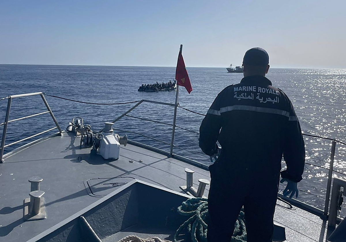 Marruecos intercepta un cayuco con 175 migrantes que intentaban llegar a Canarias