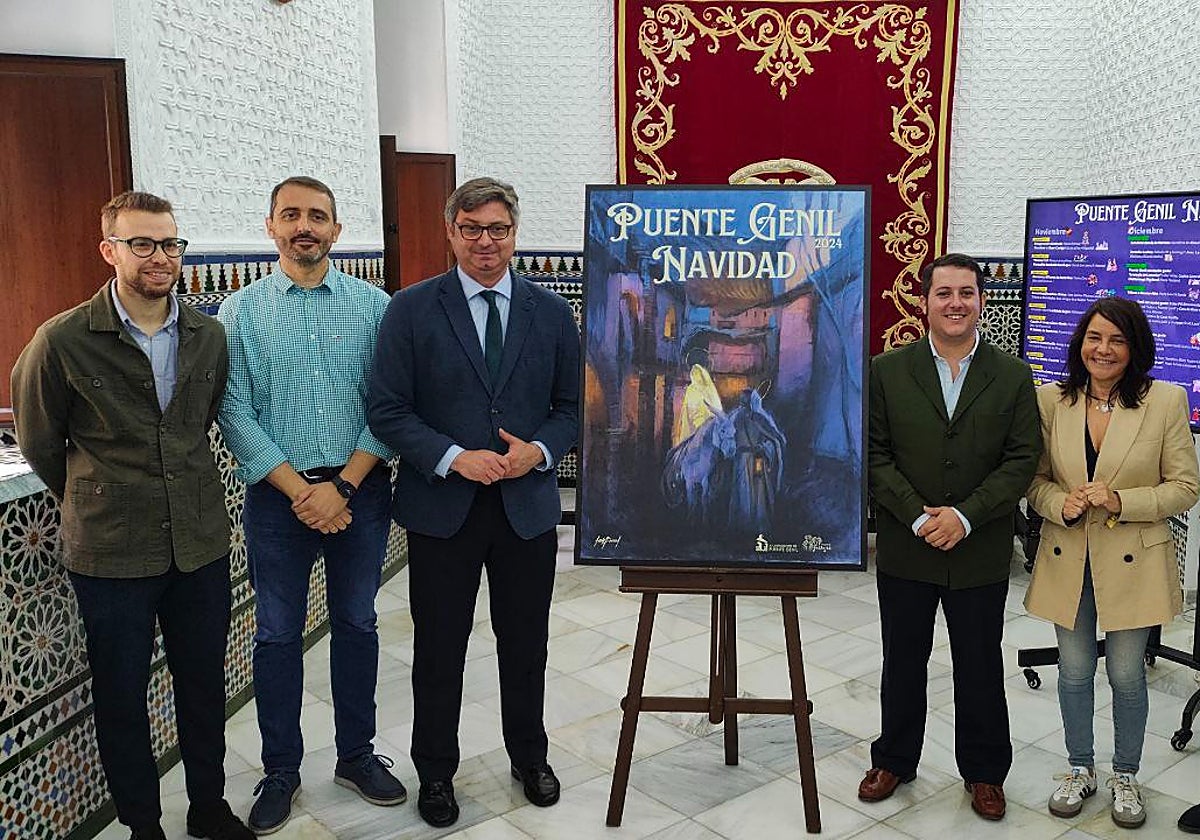 Autoridades en la presentación de las fiestas navideñas