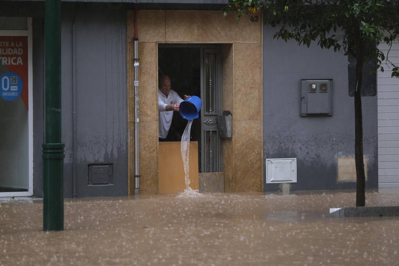 Efectos por las fuertes lluvias en Málaga al paso de una nueva DANA