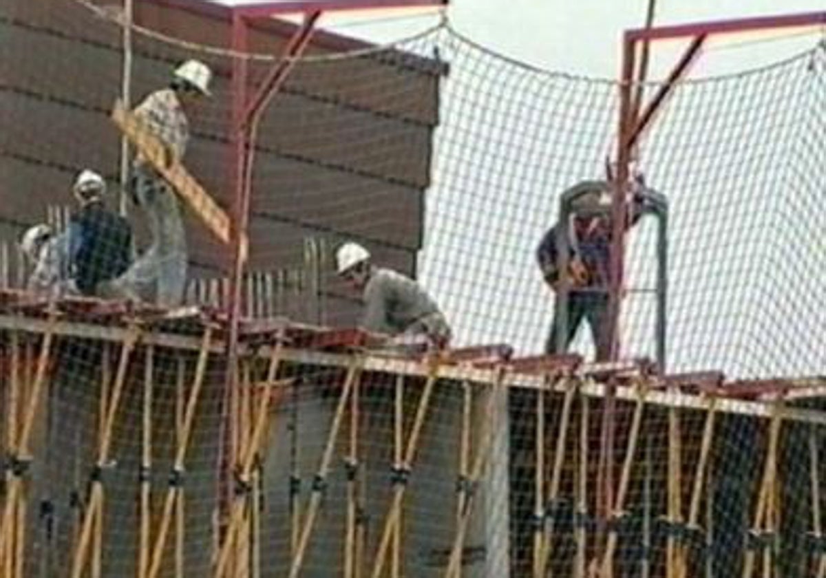 Trabajadores en una obra