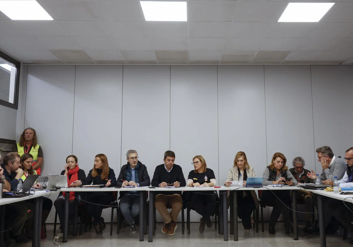 Imagen de archivo de una de las reuniones del CECOPI por la DANA en Valencia