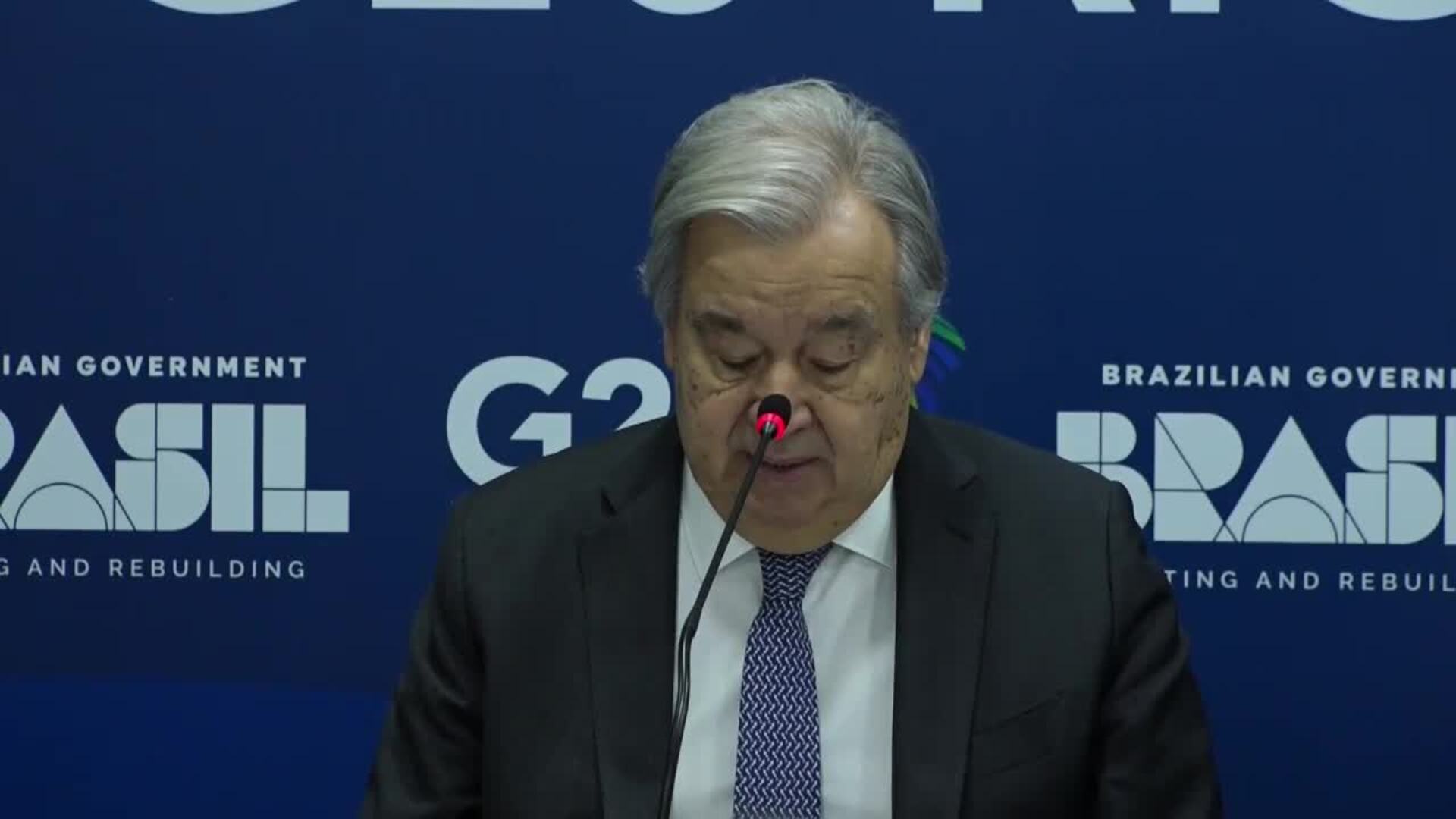 Guterres insta a los líderes del G20 &quot;dar un paso adelante&quot; por la paz