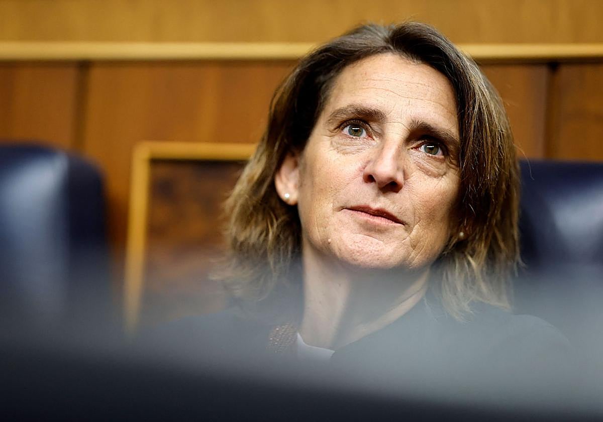 La ministra Teresa Ribera, este miércoles en el Congreso