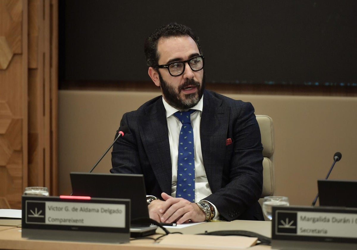 El comisionista del caso Koldo Víctor de Aldama en la comisión de investigación del Senado