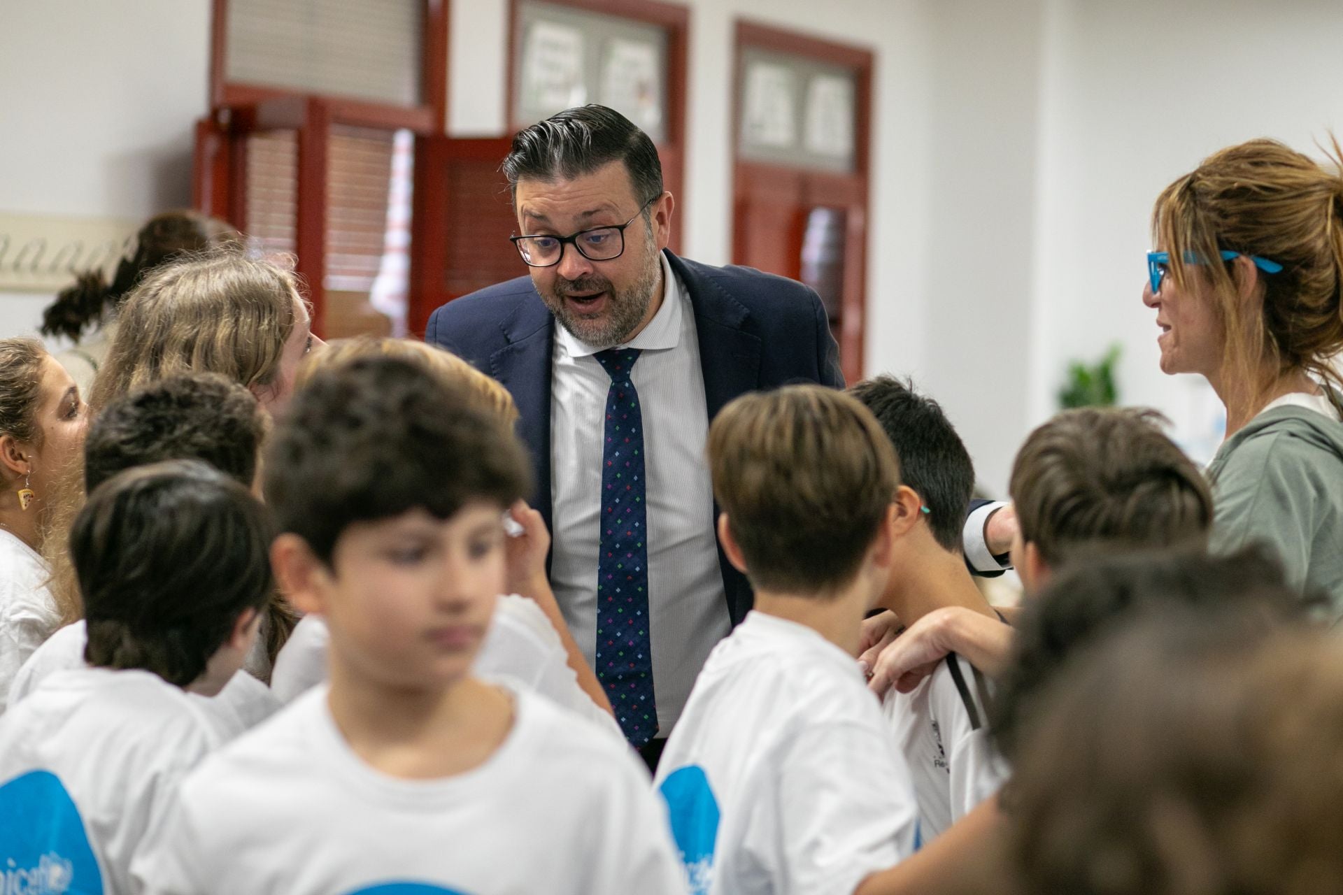 La visita del consejero de Educación al colegio San Lucas y María de Toledo