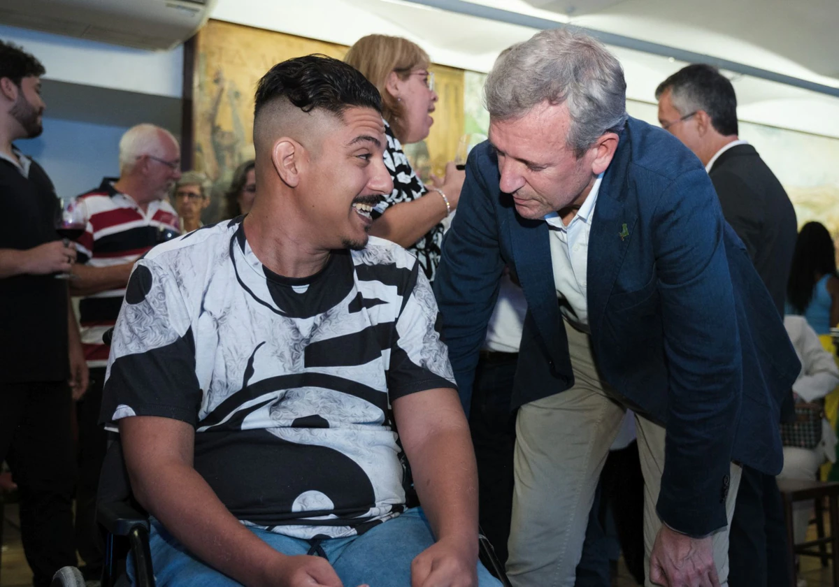 El presidente gallego, Alfonso Rueda, en la Casa Espanha de Río d Janeiro