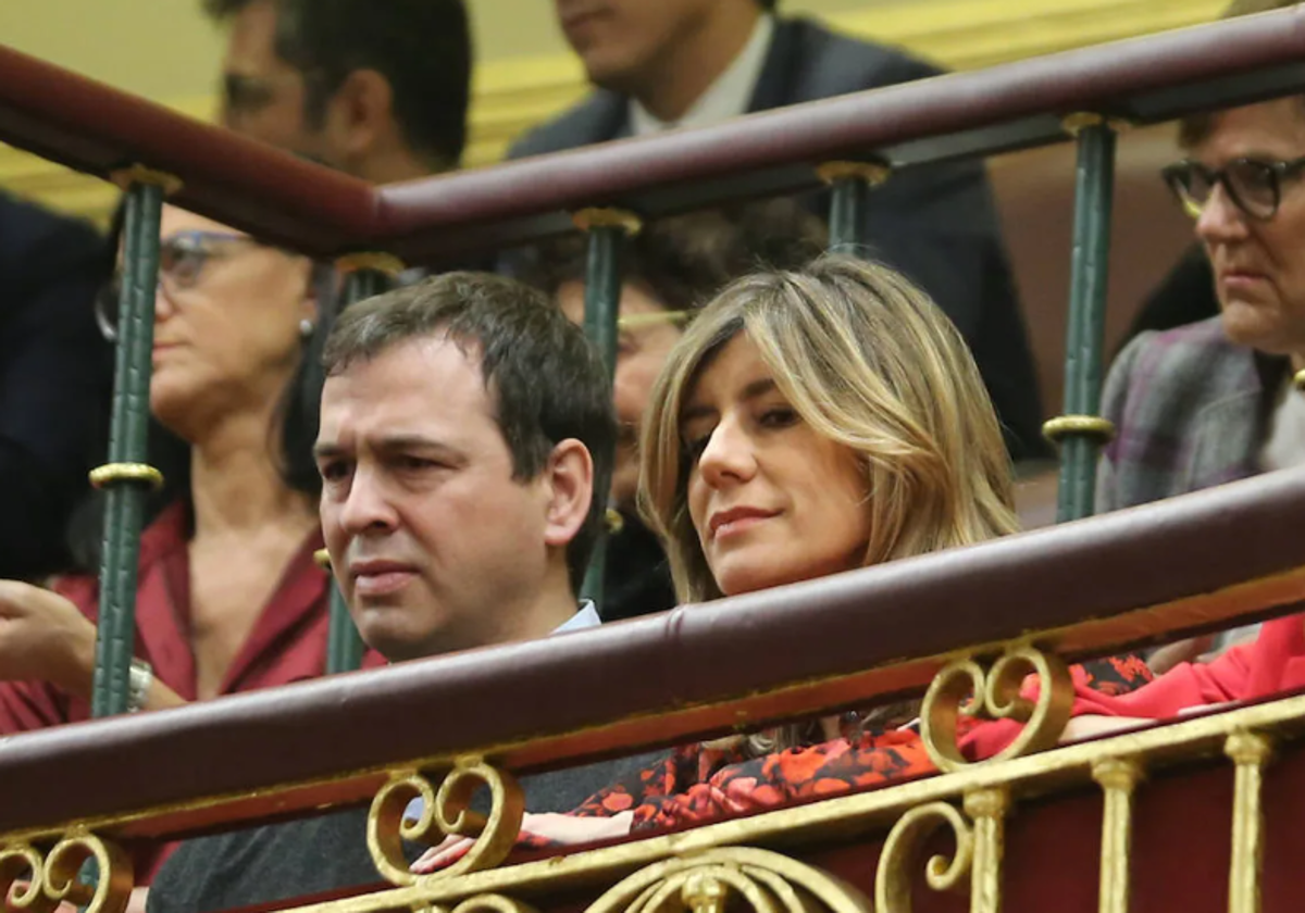 David Sánchez y Begoña Gómez en el Congreso