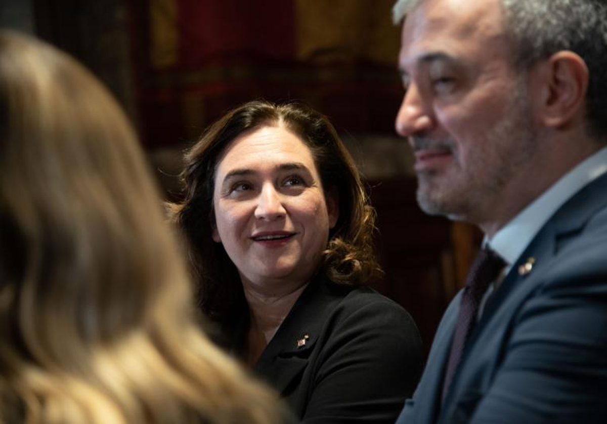Ada Colau y Jaume Collboni, en 2020, cuando la líder de Barcelona en Comú era alcaldesa de Barcelona
