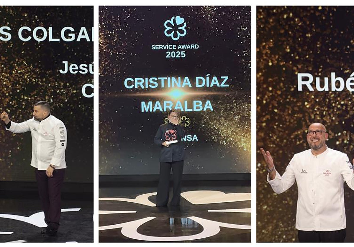 Jesús Segura, Cristina Díaz y Santiago Segura, reconocidos en la gala Michelin