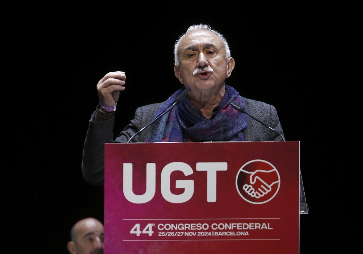 Pepe Álvarez, en el congreso de UGT que lo reeligió como secretario general este miércoles en Barcelona