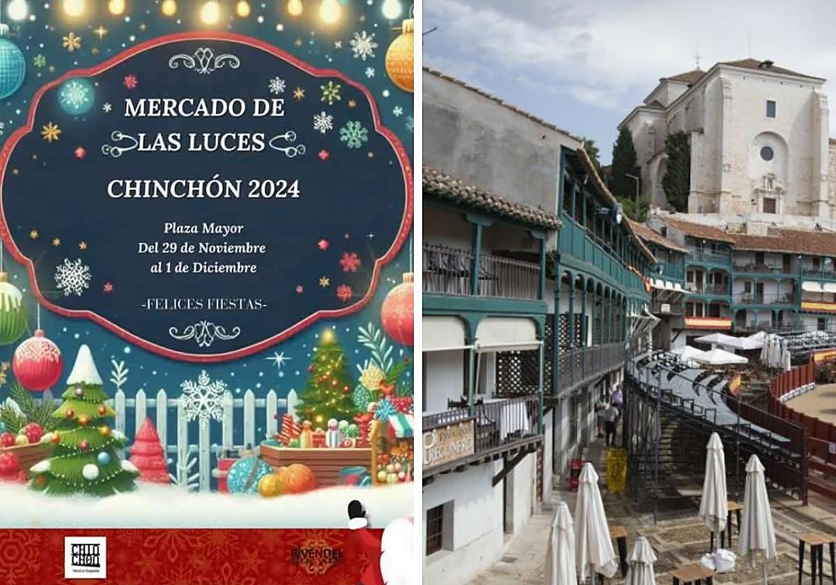 Mercado de las luces de Chinchón en Madrid: pasacalles, nieve y actuaciones gratis este fin de semana