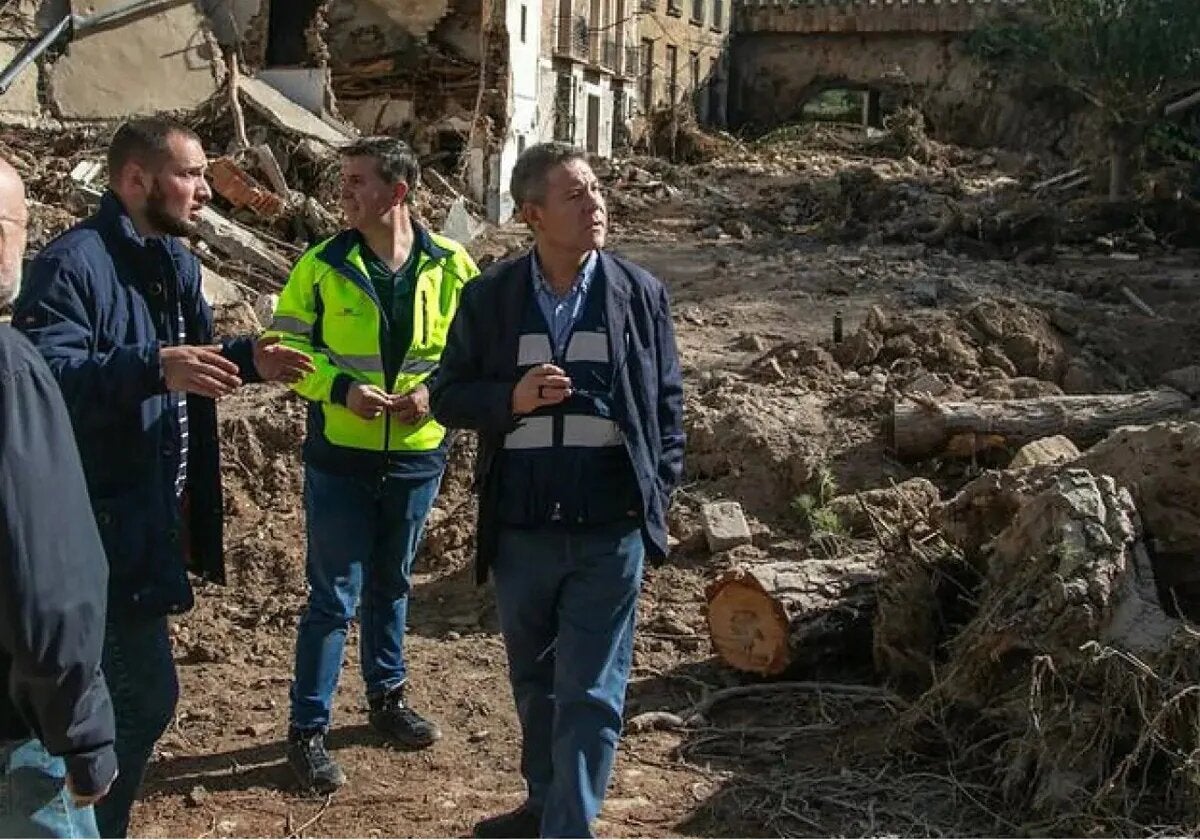 El presidente Page, durante una de sus visitas a Letur