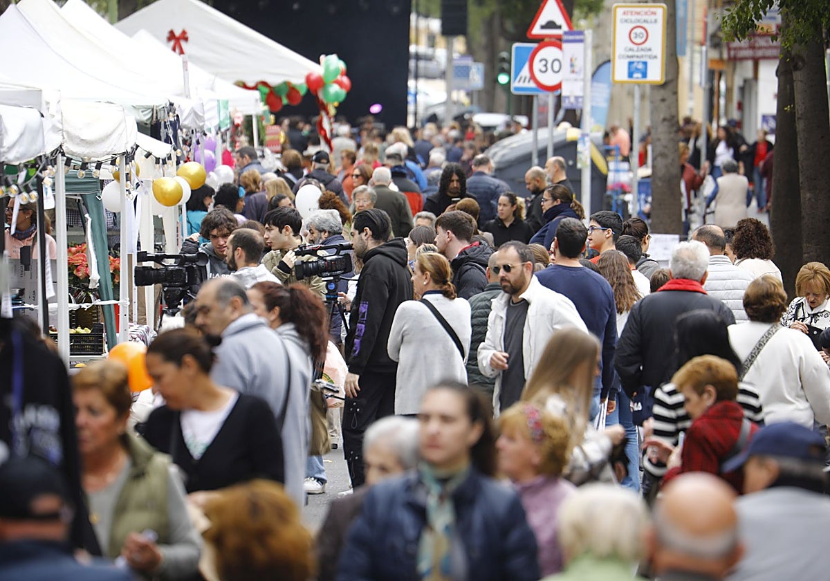 Público en la actividad del comercio de Santa Rosa