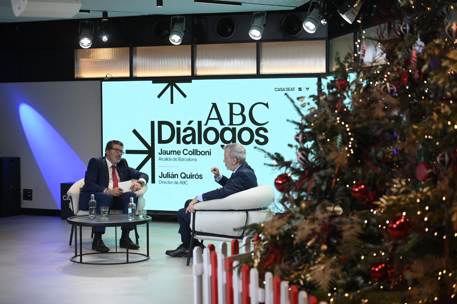Jaume Collboni, alcalde de Barcelona, y Julián Quirós, director de ABC