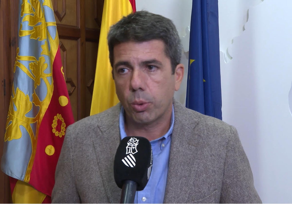 Imagen del presidente de la Generalitat Valenciana, Carlos Mazón